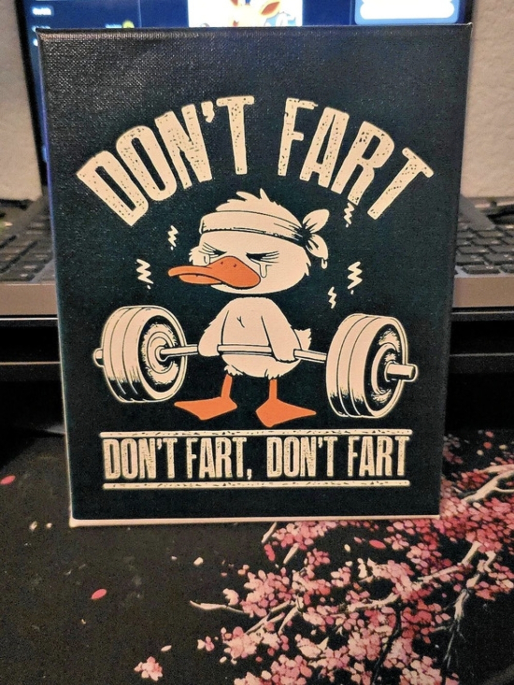8x10 Duck Weightlifting Art Print